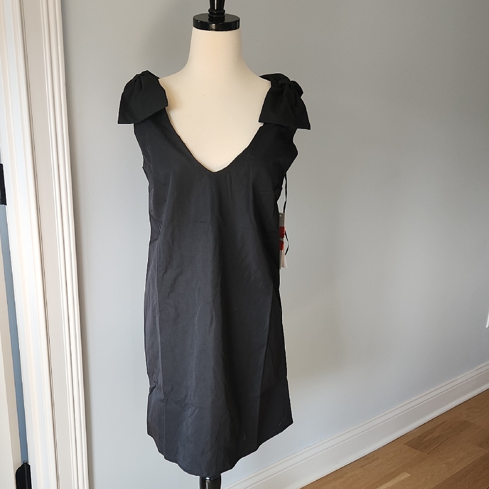 Aqua Bow Shoulder Minidress